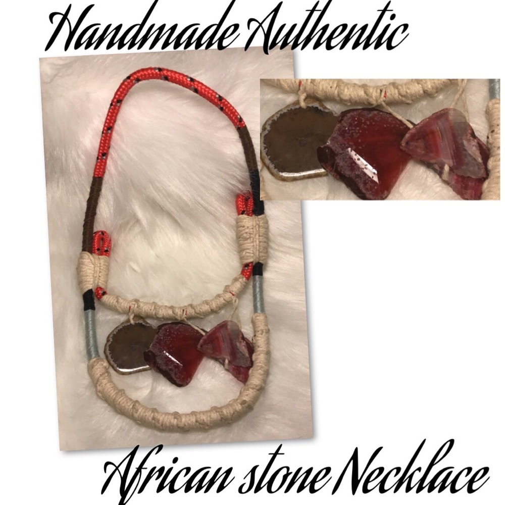 BOGO Handmade authentic African stone necklace